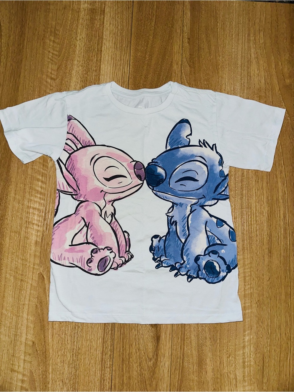 Disney Stitch Kids Girls Graphic Print Short Sleeve T-Shirt